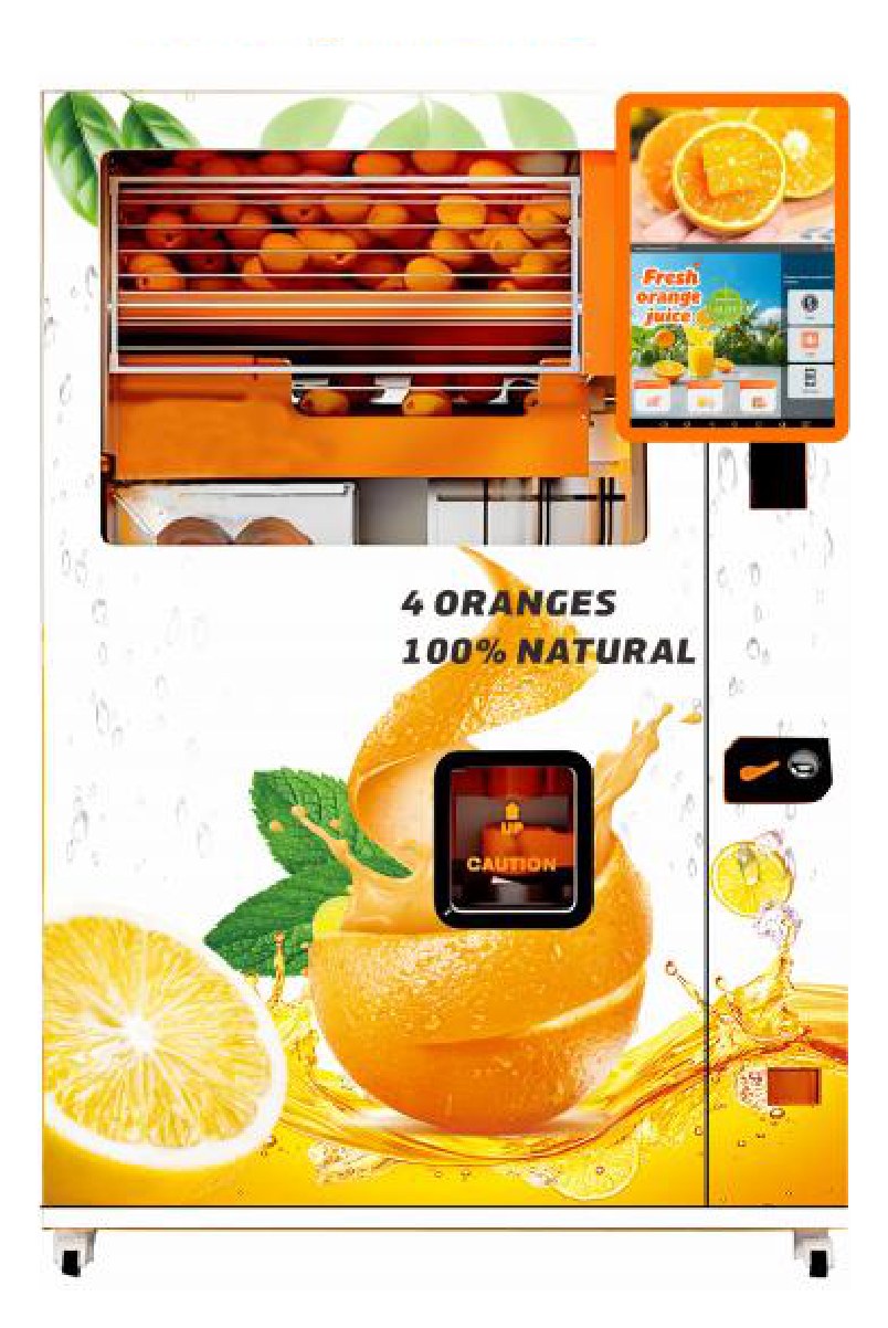 Fresh orange juice vending machine